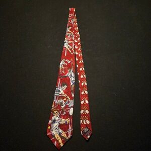 Tango by Max Raab Mens Red Tennis Player Silk Tie